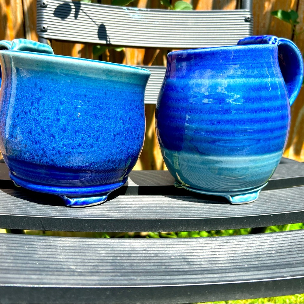 Handmade Ceramic Mugs/Planters (Pair)